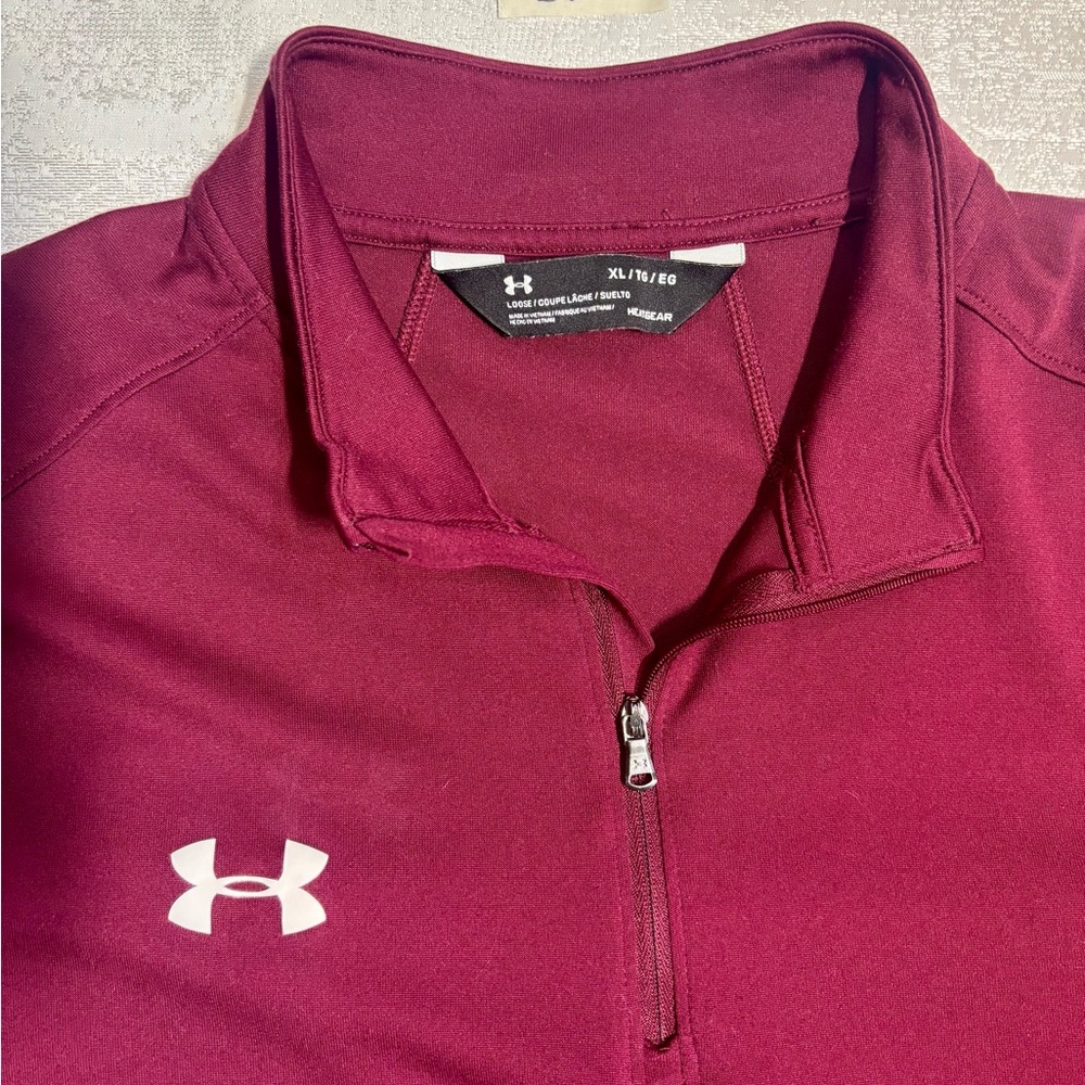 Under Armour Burgundy Quarter-Zip Pullover
